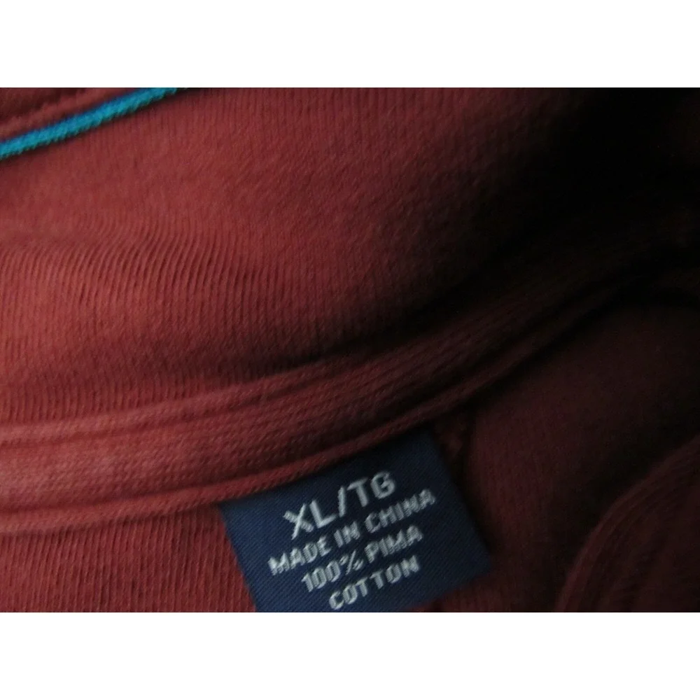Tommy‎ Bahama Burgundy Red1/4 Zip Pima Cotton Sweater Size XL/TG